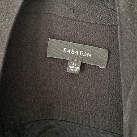 Babaton long sleeved viscose zipper front blouse Jacket Top. Black Size XS - Picture 4 of 4